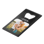 名前&フォトクレジットカードボトルオープナー クレジットカード栓抜き (正面アングル)