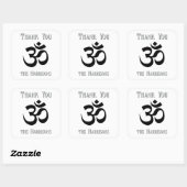 名前.ブラックオムシンボル3-in Thank You Sticker スクエアシール (シート)