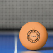 名前：ブラック/オレンジハロウィンアイコニックなシルエット 卓球ボール (ネット)