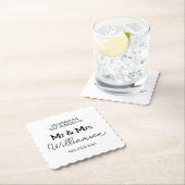 名前 ブラック & ホワイト ミスター アンド ミセス ペーパーコースター (インサイチュ)