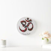 名前、プレイドタータンチェックオブジェクトモデル記号8-in ラウンド壁時計 (ホーム)