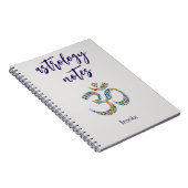 名前、ボタニカルオカラフルムシンボルノートブック ノートブック (右側)