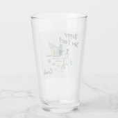 名前、ミッドセンチュリー雪だるまハッピーニューイヤー、16oz タンブラーグラス (裏面)