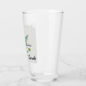 名前、ミッドセンチュリー雪だるまハッピーニューイヤー、16oz タンブラーグラス (左)