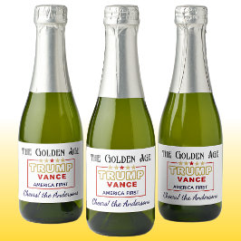 名前、ミニボトル大統領トランプ、黄金時代 スパークリングワインラベル