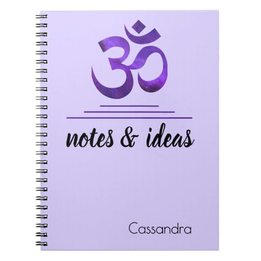 名前、メモとアイディア紫のオブジェクトモデル記号ノートブック ノートブック (正面)