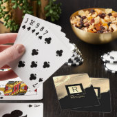 名前&モノグラム、ブラック&金ゴールドボックス、金ゴールドアガテ トランプ (インサイチュ)