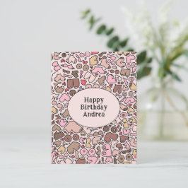 名前 ユーモア ニュートラル 乳房 パターン ポストカード