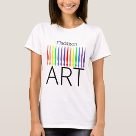 名前、レインボー絵を描ブ、ART Tシャツ
