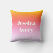 名前 |レトロモダンスタイルの文字カラフル グラデーション クッション (裏面)