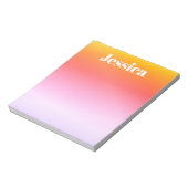 名前 |レトロモダンスタイルの文字カラフル グラデーション ノートパッド (回転)