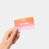 名前 |レトロモダンスタイルの文字カラフル グラデーション バッジ (Handheld)