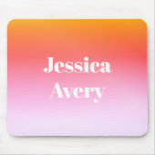 名前 |レトロモダンスタイルの文字カラフル グラデーション マウスパッド (正面)