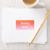 名前 |レトロモダンスタイルの文字カラフル グラデーション ラベル (インサイチュ)