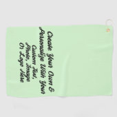 名前、ロゴ、またはデザインの追加カスタム、パーソナライズされた ゴルフタオル (横)