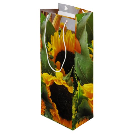 名前&ワイン引用文秋ひまわり ワインギフトバッグ (裏面アングル)
