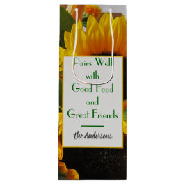 名前&ワイン引用文秋ひまわり ワインギフトバッグ