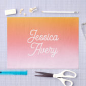 名前 |ヴィンテージスタイルのスクリプカラフルト 薄葉紙 (クラフト)