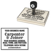 名前、住所などが入った大工・建具屋のゴム印 ラバースタンプ (押印)