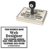 名前、住所などが入ったWebデザイナー ラバースタンプ (押印)