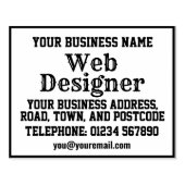 名前、住所などが入ったWebデザイナー ラバースタンプ (インプリント)