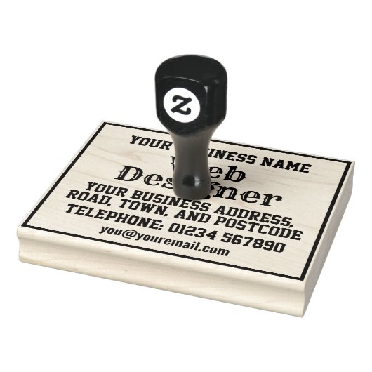 名前、住所などが入ったWebデザイナー ラバースタンプ (スタンプ)