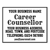 名前、住所などが記載されたキャリアカウンセラー ラバースタンプ (インプリント)