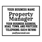 名前、住所などの物件管理者 ラバースタンプ (インプリント)