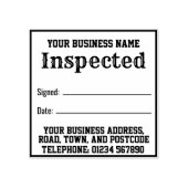 名前、住所にて検査済み。領収書のゴム印 ラバースタンプ (インプリント)