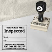 名前、住所にて検査済み。領収書のゴム印 ラバースタンプ