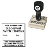 名前、住所を記載してありがとうございました。領収書 ラバースタンプ (押印)