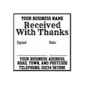 名前、住所を記載してありがとうございました。領収書 ラバースタンプ (インプリント)