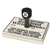 名前、住所付きの受領確認印 ラバースタンプ (スタンプ)