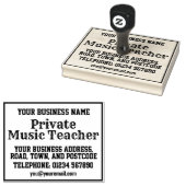 名前、住所等のプライベート先生 ラバースタンプ (押印)