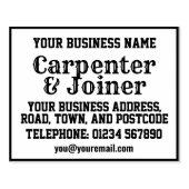 名前、住所等を有する大工およびジョイナ ラバースタンプ (インプリント)