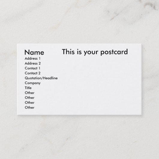 名前、住所1の住所2の接触1の接触… 名刺 (正面)