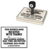 名前、住所、日付を付けてありがとうございました ラバースタンプ (押印)