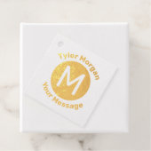 名前（円のモノグラム付き）、メッセージ フェイバータグ (箱)