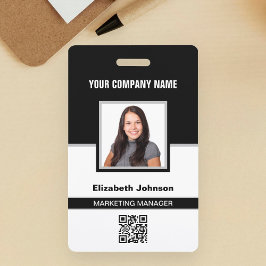 名前 写真 ロゴ QRコード 企業 社員 IDカード バッジ