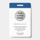 名前 写真 ロゴ QRコード 企業 社員 IDカード バッジ (裏面)