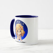 名前〔占星術の〕十二宮図アストロサインレオ水色ブルースタースキー マグカップ (正面左)