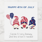 名前、可愛いおもしろい格言7月4日赤白青 ワインラベル (シングルラベル)