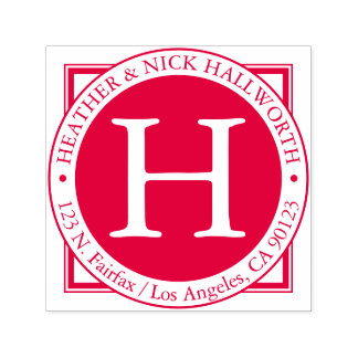 名前、姓のイニシャル、返送先住所 セルフインキングスタンプ