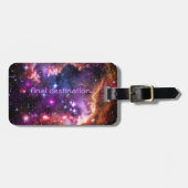 名前、小さなマゼラン雲の星付き翼先端 ラゲッジタグ (正面横)