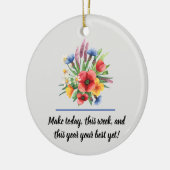 名前、年中無休、2026年新年 セラミックオーナメント (左)