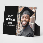 名前 年度 2024 学校 現代 ブラック 卒業 フォトプラーク (側面)