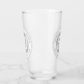 名前、年齢、および誕生日付の誕生祝い タンブラーグラス (左)