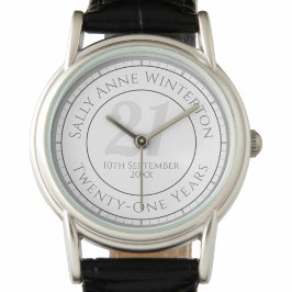 名前、年齢、日付と21歳の誕生日プレゼント 腕時計