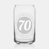 名前、年齢、誕生日を持つ誕生祝い ガラス缶 (裏面)