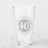 名前、年齢、誕生日を持つ誕生祝い タンブラーグラス